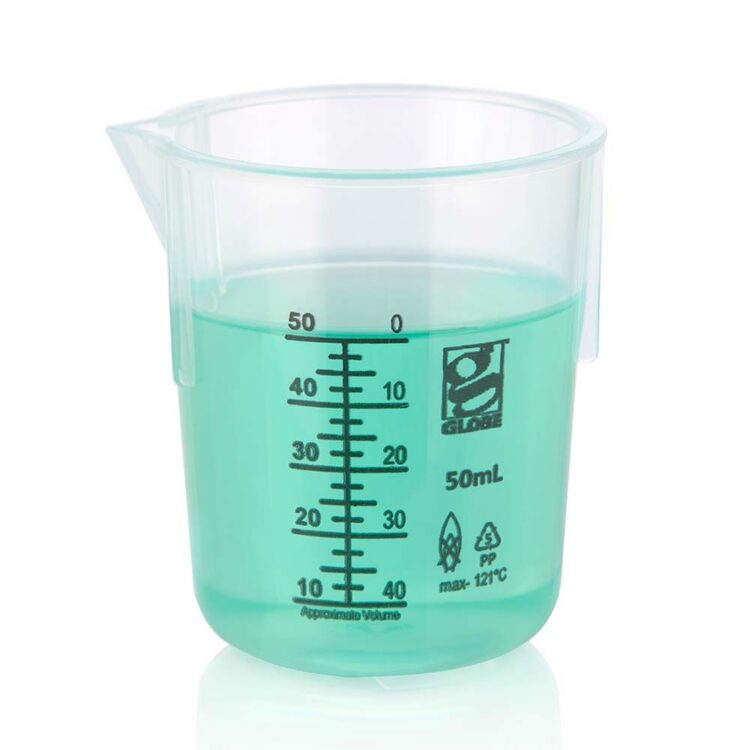 Beaker, Diamond Essentials, Griffin Style, Low Form, Printed Graduations, PP, 50mL, 12/Bag