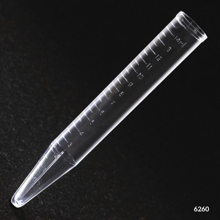 Centrifuge Tube, 15mL, PS, Molded Graduations, 100/Dispenser Box, 10 Boxes/Unit